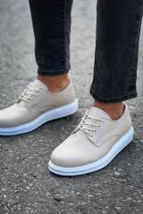 Marsetti Herren Beige Casual Dicke Sohle Orthopädische Schnür Schuhe 3