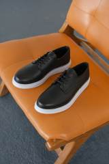 Marsetti Herren Schwarz Casual Dicke Sohle Orthopädische Schnürschuhe 2