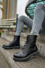 Marsetti Herren Schwarze Schnür Dicke Sohle Orthopädische Stiefel Schuhe 3