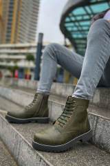 Marsetti Herren Khaki Dicke Sohle Orthopädische Schnür Stiefel Schuhe 3