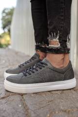 Marsetti Herren Anthrazit Casual Dicke Sohle Orthopädisch Schnürschuhe 5