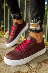 Marsetti Herren Bordeaux Freizeit Dicke Sohle Orthopädische Schnürschuhe 3
