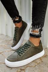 Marsetti Herren Khaki Freizeit Dicke Sohle Orthopädisch Schnürschuhe 2