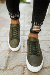 Marsetti Herren Khaki Freizeit Dicke Sohle Orthopädisch Schnürschuhe 3