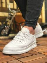 Marsetti Herren Weiß Casual Schnür Dicke Sohle Orthopädische Schuhe 2