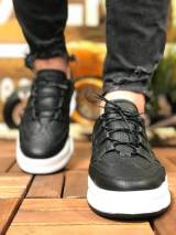 Marsetti Herren Schwarz Casual Dicke Sohle Orthopädische Schnürschuhe 3