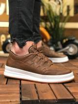 Marsetti Herren Braun Casual Dicke Sohle Orthopädische Schnürschuhe