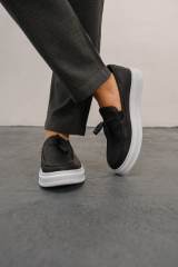 Marsetti Herren Schwarz Slip-On Casual Dicke Sohle Orthopädische Schuhe 2
