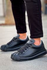Marsetti Herren Schwarz Casual Dicke Sohle Orthopädische Schuhe 4