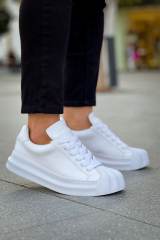 Marsetti Herren Weiß Casual Dicke Sohle Orthopädische Schnür Schuhe 2