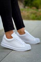 Marsetti Herren Weiß Casual Dicke Sohle Orthopädische Schnür Schuhe 3