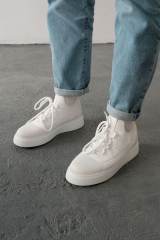 Marsetti Herren Weiß Freizeit Schnür Dicke Sohle Orthopädische Schuhe 3