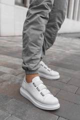 Marsetti Herren Weiß Elastisch Dicke Sohle Freizeitschuhe 4