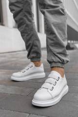 Marsetti Herren Weiß Elastisch Dicke Sohle Freizeitschuhe 5