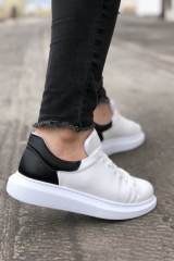 Marsetti Herren Weiß Schwarz Casual Dicke Sohle Orthopädische Sneaker