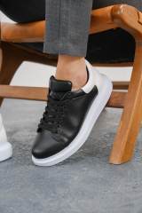 Marsetti Herren Schwarz Weiß Casual Dicke Sohle Orthopädische Schuhe 2