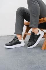 Marsetti Herren Schwarz Weiß Casual Dicke Sohle Orthopädische Schuhe 3