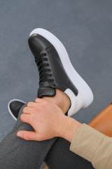 Marsetti Herren Schwarz Weiß Casual Dicke Sohle Orthopädische Schuhe 4