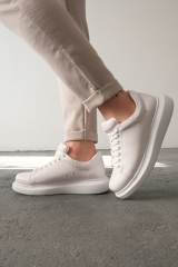 Marsetti Erkek Beyaz Deri Günlük Ayakkabı Sneaker Modeli