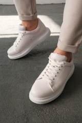 Marsetti Herren Weiße Leder Casual Schuhe Sneaker Modell 4