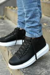 Marsetti Herren Schwarz Schnür Dicksohle Orthopädische Stiefel 2