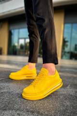 Marsetti Herren Gelb Schnür Freizeit Dicke Sohle Orthopädisch Schuhe 2