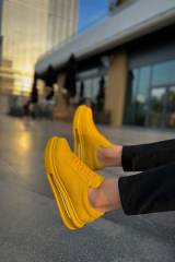 Marsetti Herren Gelb Schnür Freizeit Dicke Sohle Orthopädisch Schuhe 3