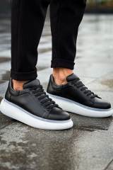 Marsetti Herren Schwarz Weiß Casual Dicke Sohle Orthopädische Sportschuhe