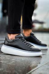 Marsetti Herren Schwarz Weiß Casual Dicke Sohle Orthopädische Sportschuhe 2