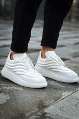 Marsetti Herren Weiße Freizeit Dicke Sohle Orthopädische Schnürschuhe 1