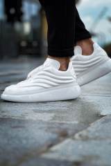 Marsetti Herren Weiße Freizeit Dicke Sohle Orthopädische Schnürschuhe 3
