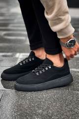 Marsetti Herren Schwarz Nubuk Freizeit Dicke Sohle Orthopädisch Schnürschuhe 3