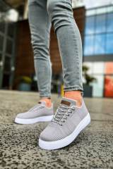 Marsetti Herren Anthrazit Textil Freizeitschuhe mit Dicker Sohle Orthopädisch