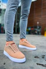 Marsetti Herren Beige Textil Casual Dicksohlen Orthopädische Schuhe 5