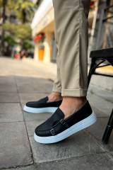 Marsetti Herren Schwarz Schnalle Freizeit Dicke Sohle Orthopädische Schuhe 3