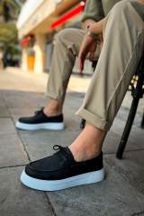 Marsetti Herren Schwarze Schnür Casual Dicksohle Orthopädische Schuhe