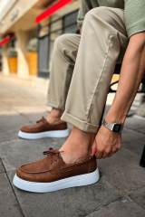 Marsetti Herren Braun Casual Dicke Sohle Orthopädische Schnürschuhe