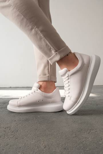 Marsetti Erkek Beyaz Deri Günlük Ayakkabı Sneaker Modeli